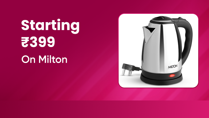 Milton Starting ₹399 | Kitchen & Storage Essentials