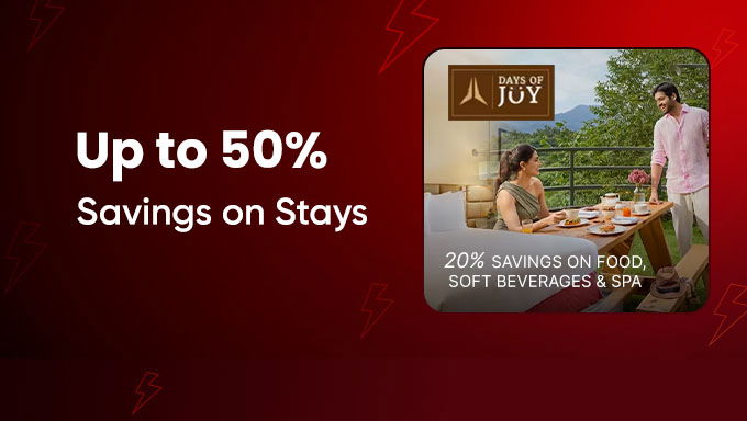 Days of Joy Sale: Get Up to 50% Off on Stays + 20% Off on Food, Drinks & Spa