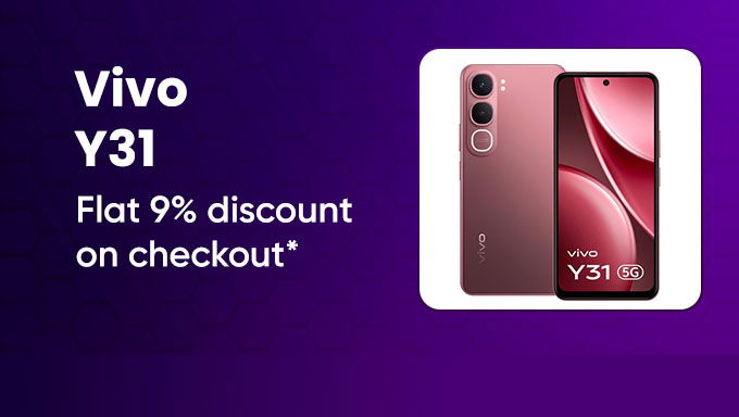 Vivo Y31 | Flat 9% Discount on Checkout
