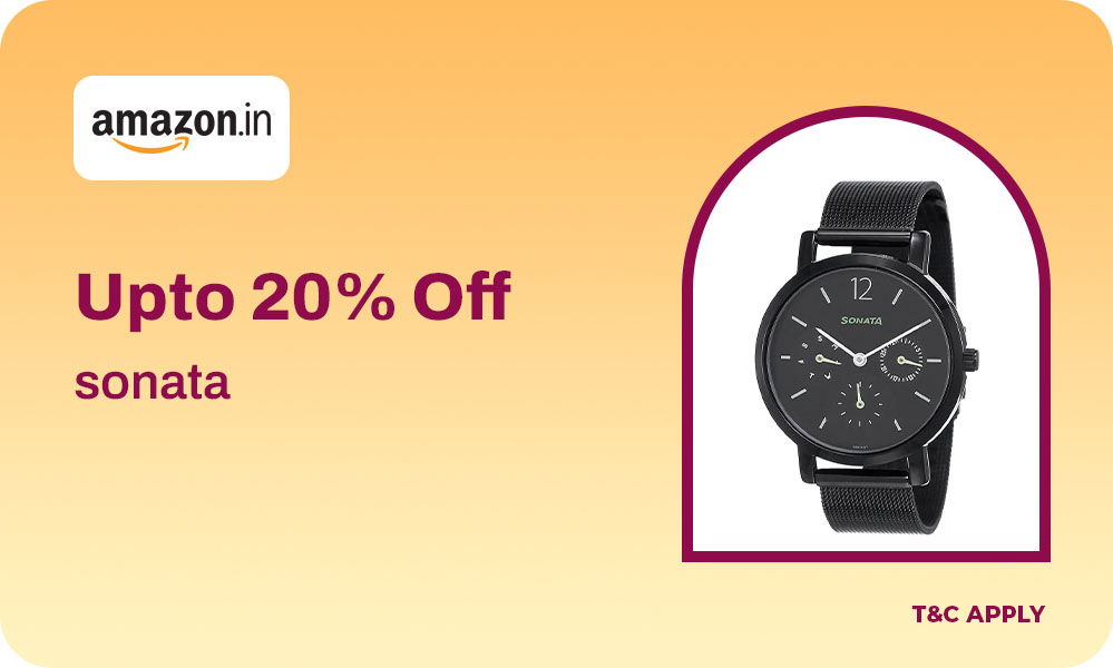 Sonata Watches – Upto 20% OFF