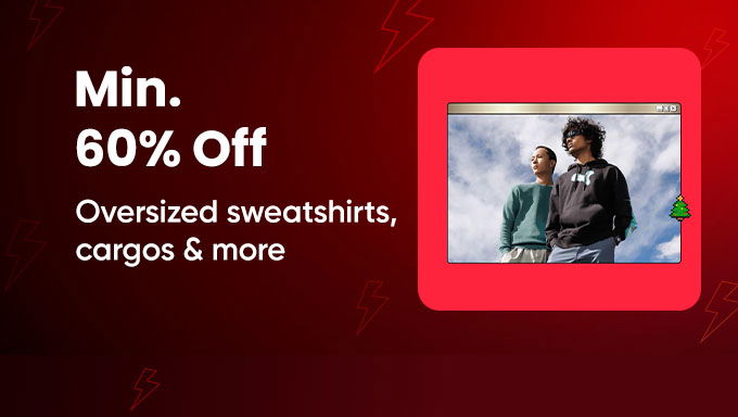 Amazon Fashion Sale: Min 60% Off on Oversized Sweatshirts, Cargos & More | Top Brands