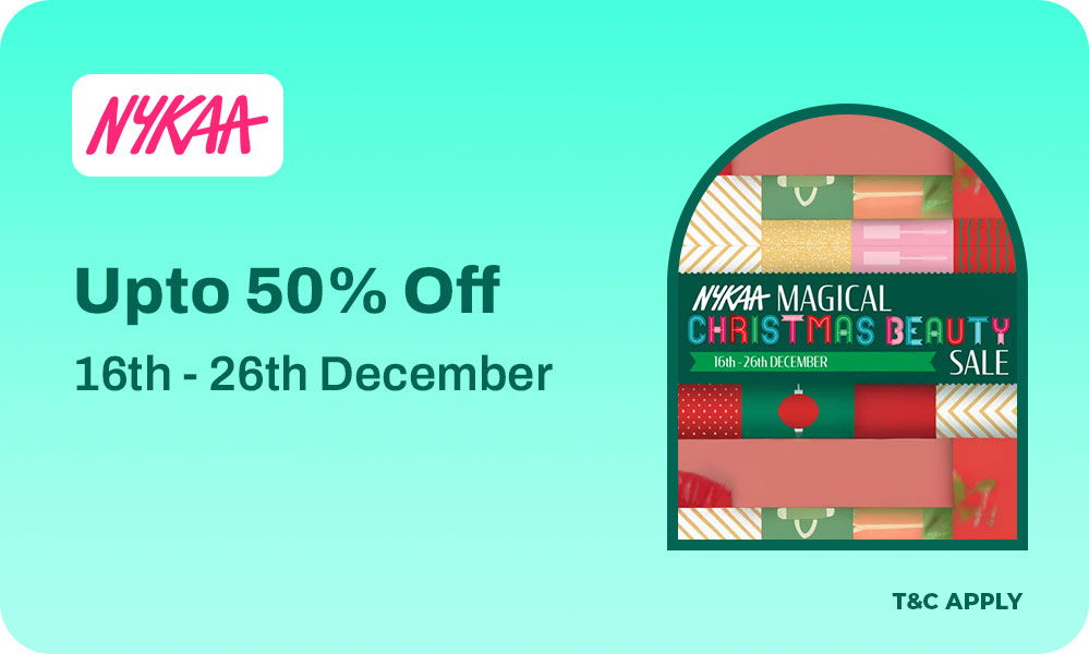 Magical Christmas Sale :- Get Upto 50% Off On  Beauty, Skincare, Haircare, Much More