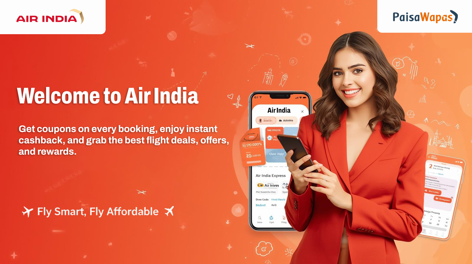 air india international flight coupons