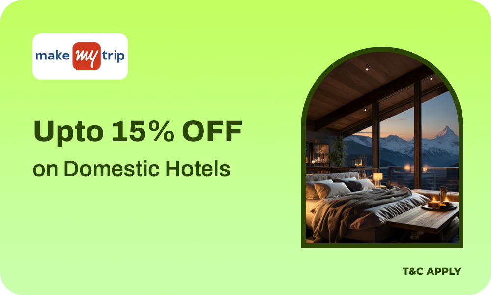 Upto 15% Off On Domestic Hotels