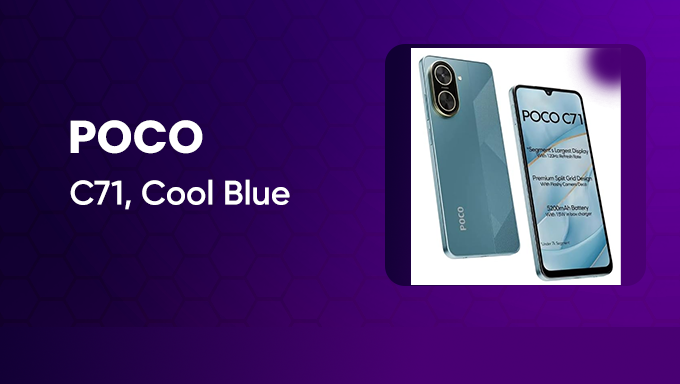 POCO C71 Cool Blue | Budget Smartphone with Big Battery & Smooth Display