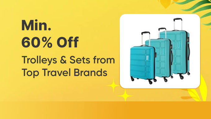 Travel Luggage Sale | Min. 60% Off on Trolleys & Luggage Sets