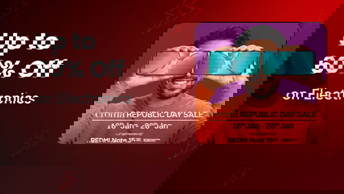 Republic Day Sale - Upto 60% OFF On Electronics & Appliances
