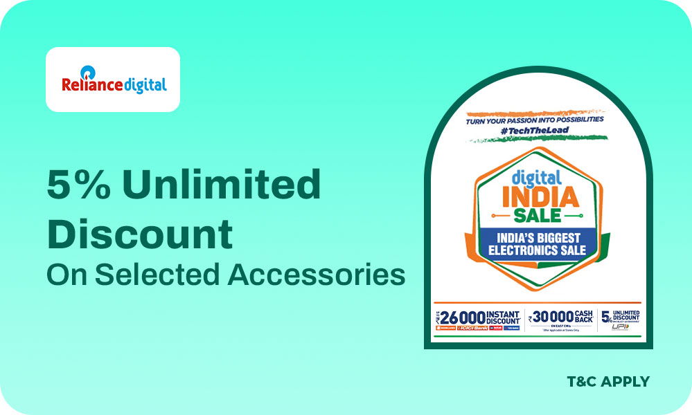 Digital India Sale - Upto ₹26,000 Instant Discount + Extra ₹30,000 Cashback 