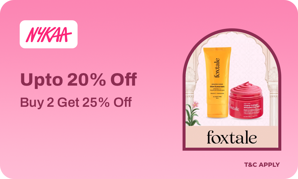 Upto 20% + Plus Buy 2 & Get An Extra 25% OFF On Foxtale Collection