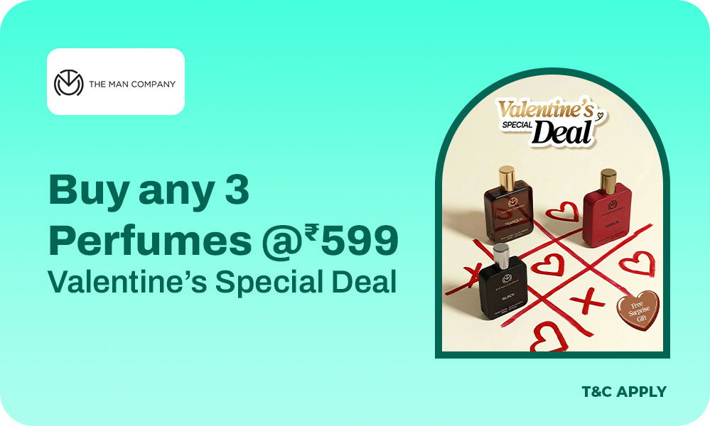 Valentine’s Special Deal - Buy Any 3 Perfumes @ ₹599 Only