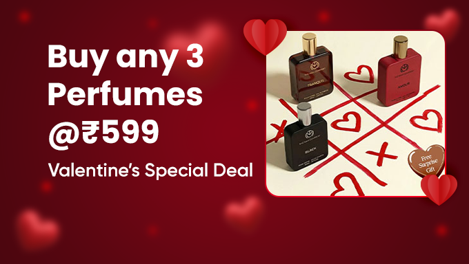 Valentine’s Special Sale - Buy Any 3 Perfumes ₹599 Only