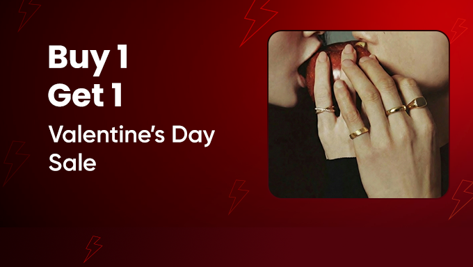 Valentine’s Day Jewellery Offer | Buy 1 Get 1 on Elegant Rings & Accessories