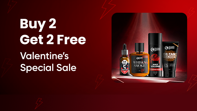 Beardo Valentine’s Special Sale | Buy 2 Get 2 Free on Grooming Essentials
