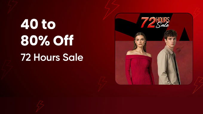 72 Hours Mega Sale – Flat 40-80% OFF + Extra Bank Discounts