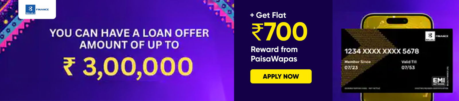 Bajaj Finserv Insta EMI Credit Card