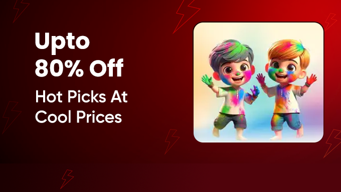 Holi Season - Upto 80% OFF Sitewide Get Massive Discounts 