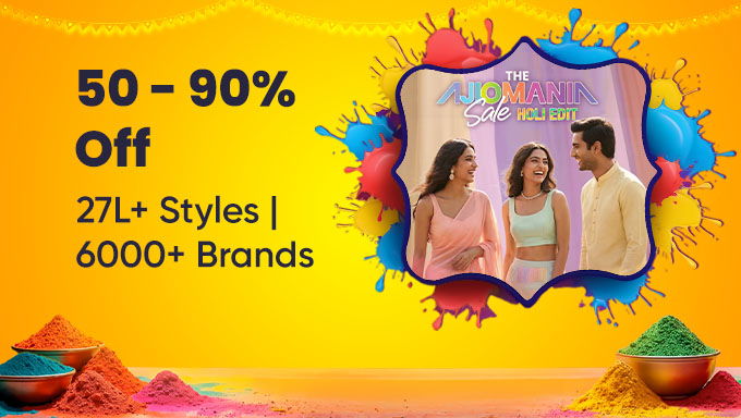 AJIO Ajiomania Holi Sale | 50–90% OFF on Festive Fashion