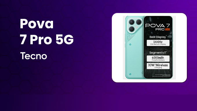 Tecno Pova 7 Pro 5G Smartphone | 144Hz AMOLED Display | 6000mAh Battery