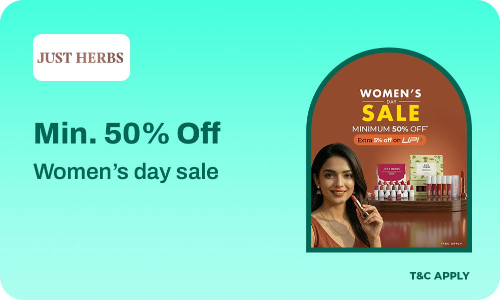 Just Herbs Women’s Day Sale - Minimum 50% Off Sitewide