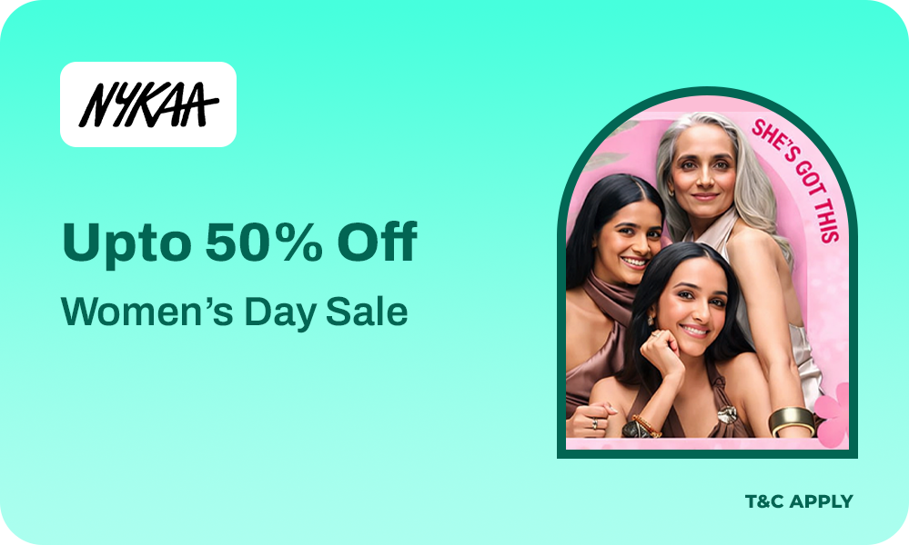 Nykaa Women's Day Sale :- Get Upto 50% Off On Beauty, Skincare, Haircare, Much More