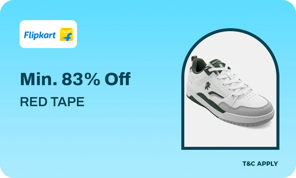 Min. 83% OFF On Red Tape products