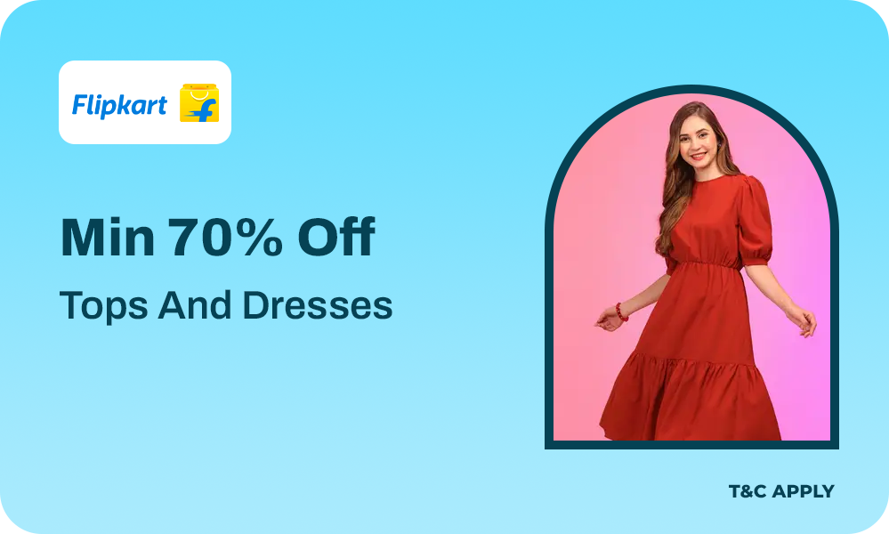 Min. 70% OFF On Tops & Dresses