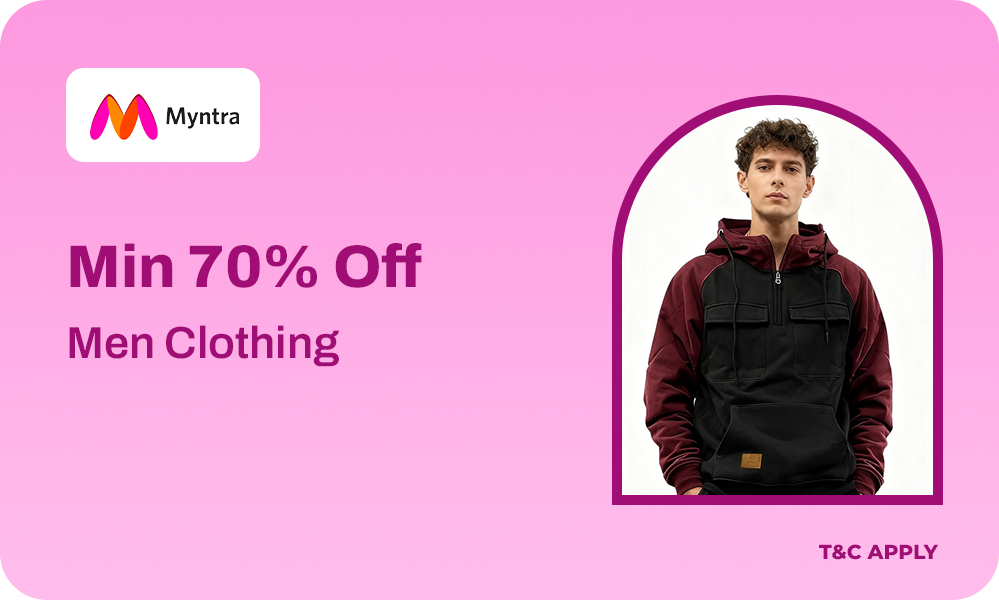 Min 70% OFF On Men Clothing