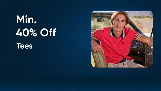 T-Shirts Collection | Minimum 40% Off on Casual Tees & Everyday Styles