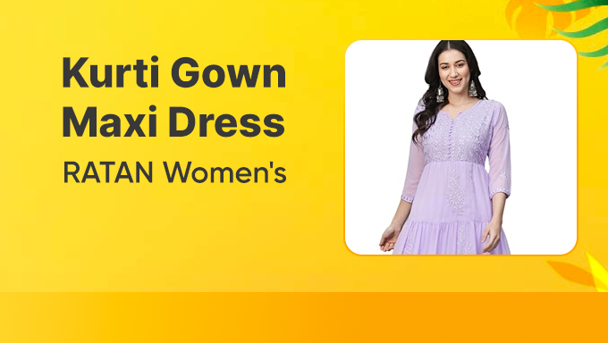 Ethnic Chic Look | Chikankari Flared Maxi Dress at 70% Off