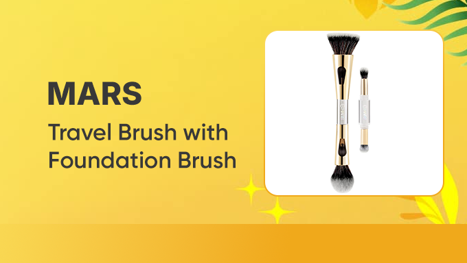 Makeup Tools Deals | MARS 4 in 1 Travel Makeup Brush Set for Women Flat 21% OFF