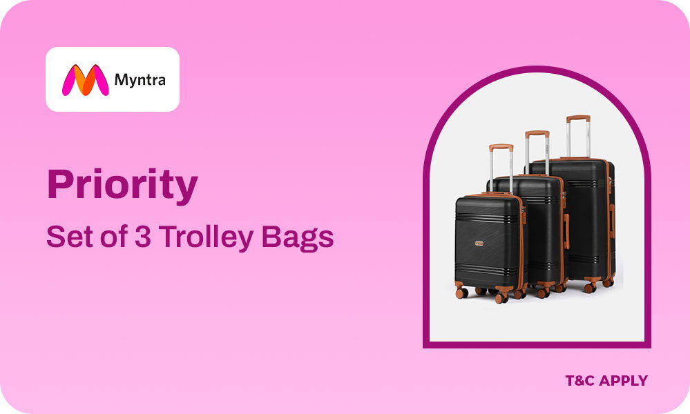 Priority Set Of 3 Trolley Bags At Flat ₹7900 OFF