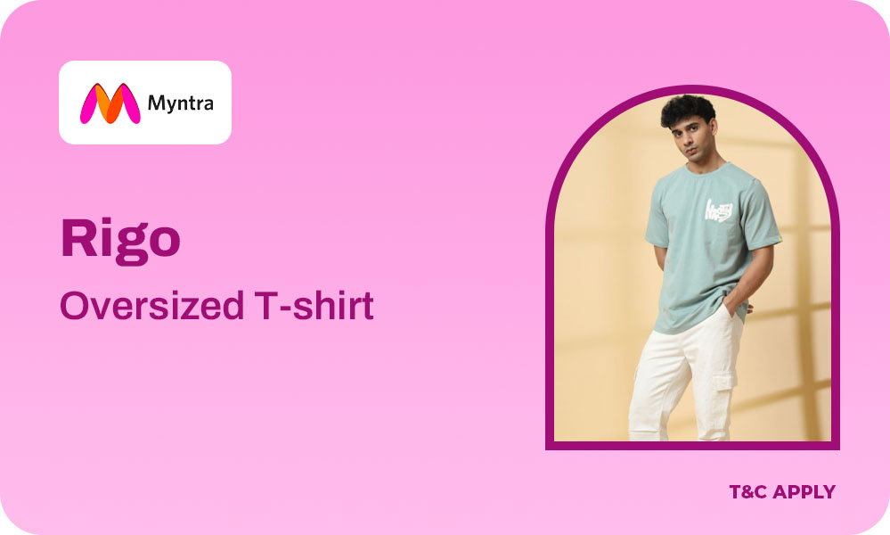Buy Rigo Unisex Typography Printed Cotton Oversized T-shirt