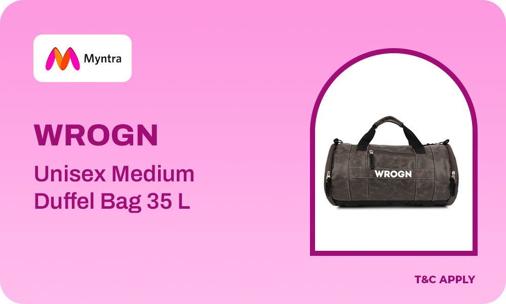 Buy WROGN Unisex Medium Duffel Bag 35 L 