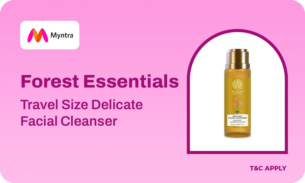 Forest Essentials Travel Size Delicate Facial Cleanser Kashmiri Saffron & Neem - 50ml