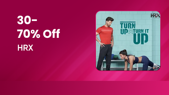 HRX Activewear Collection | 30–70% Off on Gym & Sportswear