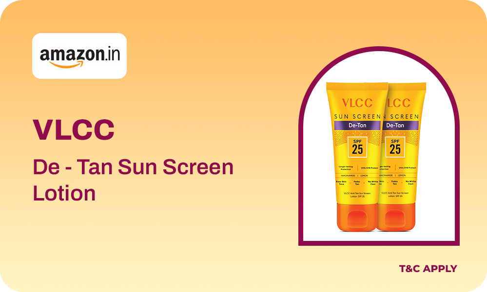 VLCC De - Tan Sun Screen Lotion - SPF 25-150ml X 2 | Buy One Get One (300ml)