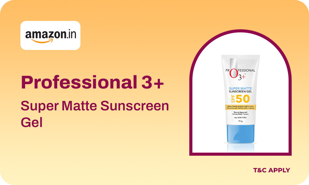 Buy O3+ Super Matte Sunscreen Gel SPF 50