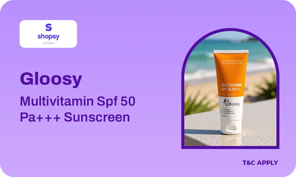 Buy Gloosy Multivitamin SPF 50 Pa+++ Sunscreen Gel 