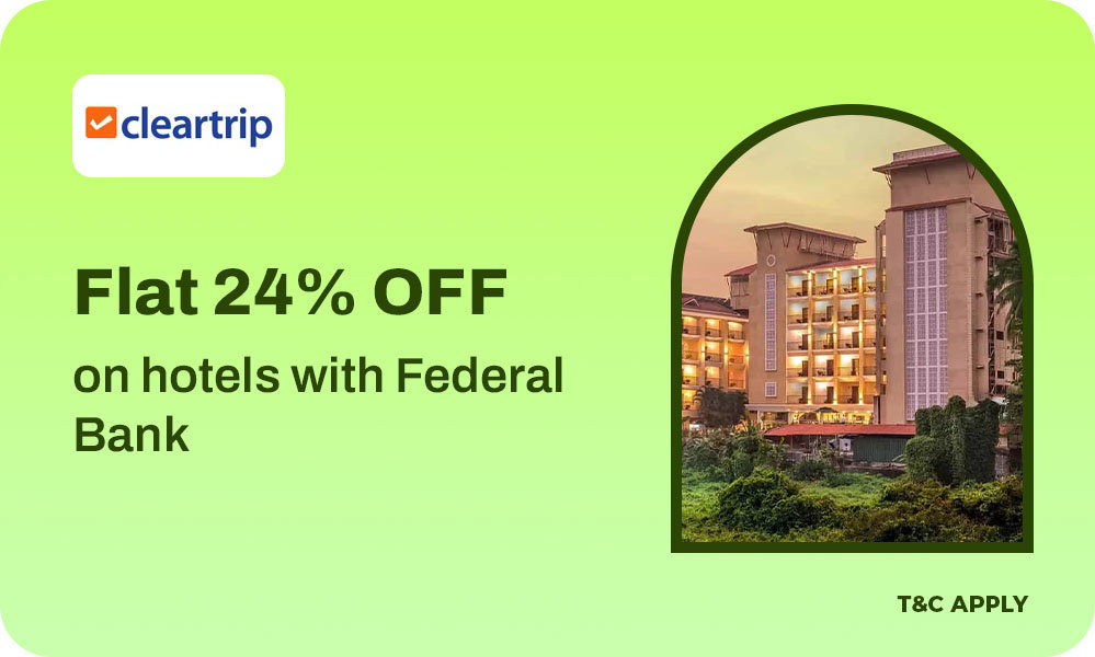 Flat 24% Off On With Federal Bank Cards 