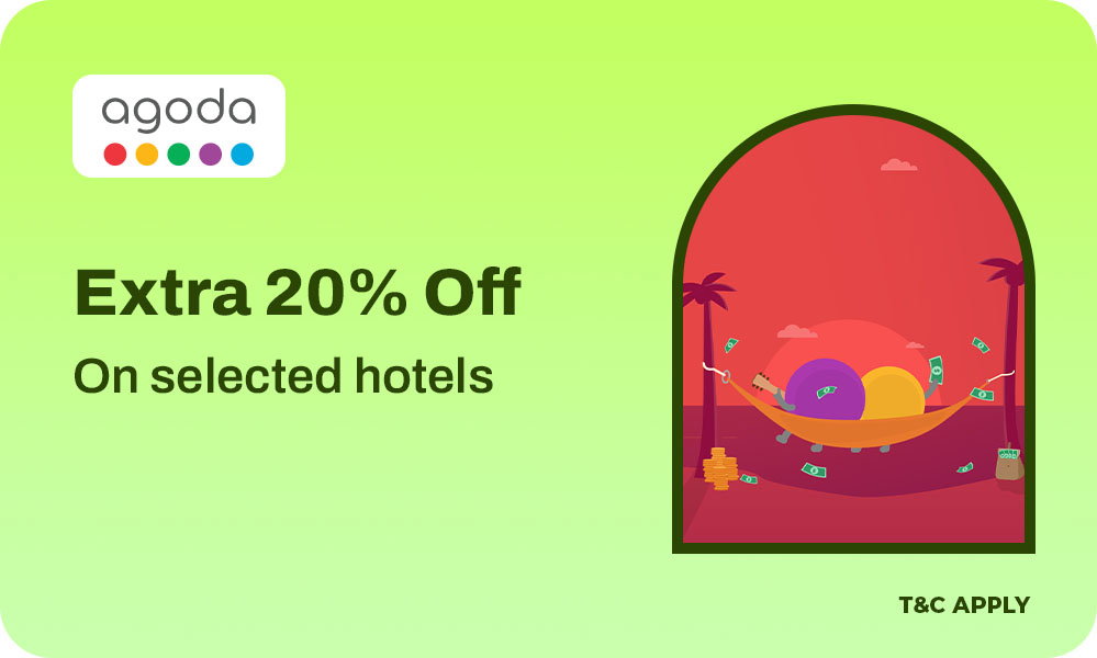 Agoda Payday Sale – Extra 20% OFF + Upto 75% OFF On Bookings