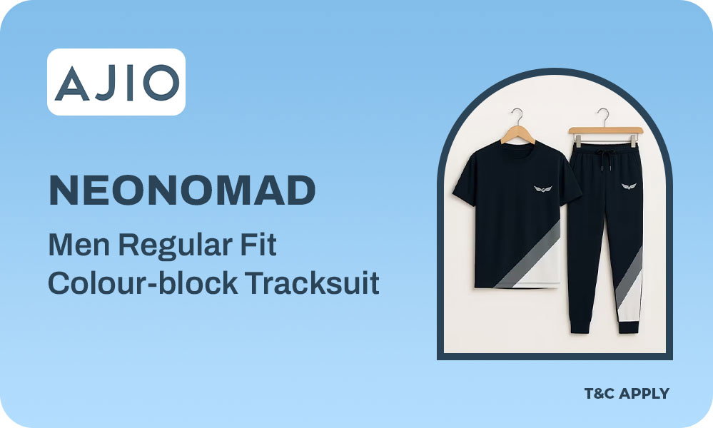 Buy NEONOMAD Regular Fit Colour-Block Tracksuit