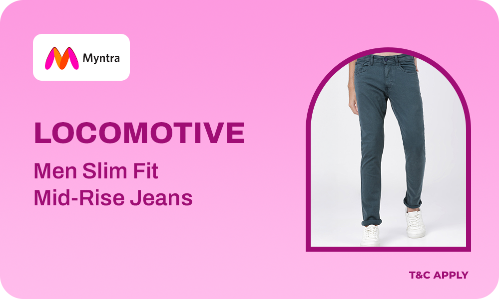 Buy LOCOMOTIVE Men Green Slim Fit Jeans