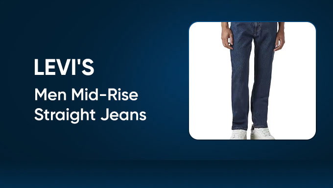 Levi’s Men Mid-Rise Straight Jeans | Classic Denim Everyday Style