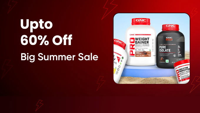 GNC Big Summer Sale | Upto 60% Off Protein & Fitness Supplements