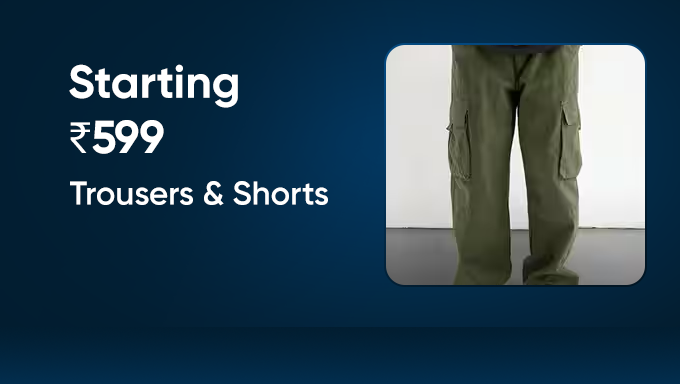 Men’s Trousers & Shorts Collection | Styles Starting at ₹599