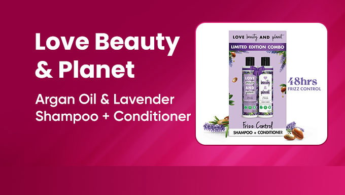 Love Beauty & Planet Shampoo Conditioner Combo | 48Hr Frizz Control
