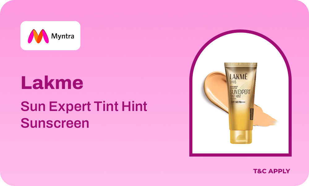 Lakme Sun Expert Tint Hint Sunscreen | SPF 50 PA+++ Tinted Sun Protection