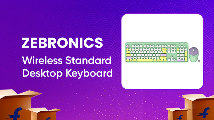 Zebronics Wireless Keyboard & Mouse Combo | Stylish Desktop Accessories Collection