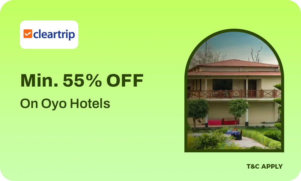 Min. 55% OFF On Your Bookings At OYO Hotels