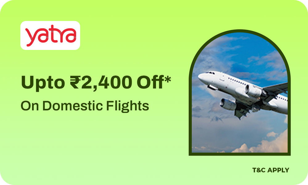 Upto ₹2,400 OFF On Domestic Flights WIth Au Bank Card